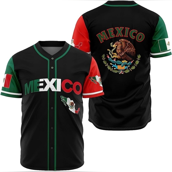 New w Tags Mens Mexico National Baseball Jersey Multiple Sizes - Picture 1 of 8